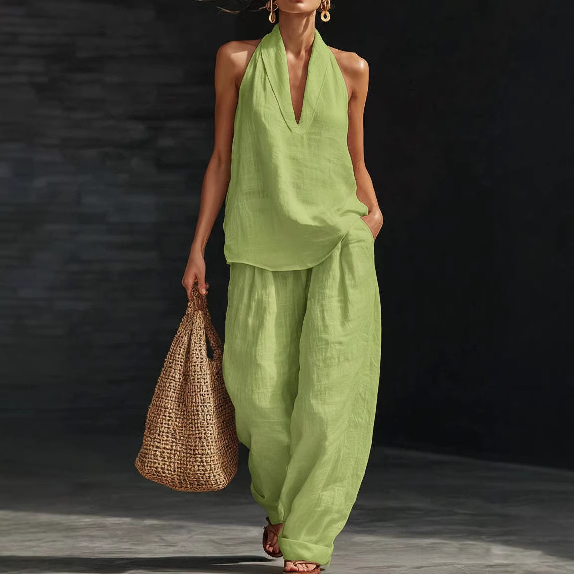 Summer Retro Solid Cotton Line - Summer Linen Clothing For Women recension och pris