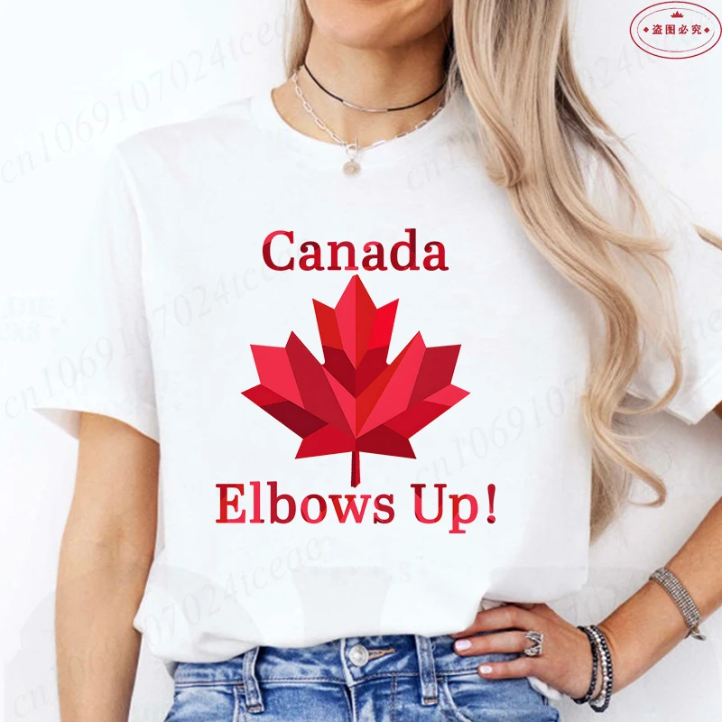 Elbows Up Canada Women T-shirt - Summer Clothing Women Canada recension och pris
