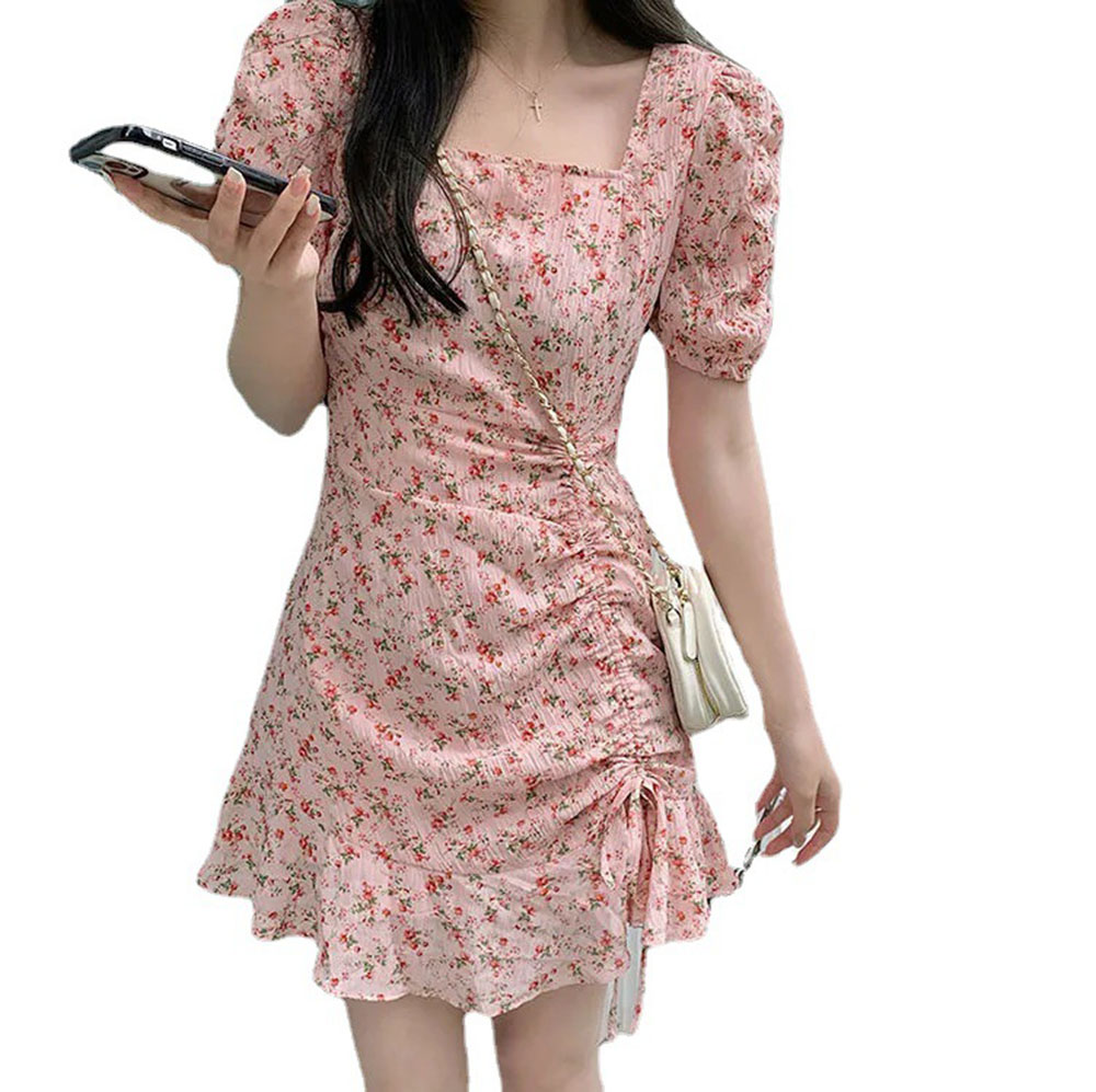 Summer Floral Drawstring Mini  - Summer Clothing For 60 Year Old Woman recension och pris