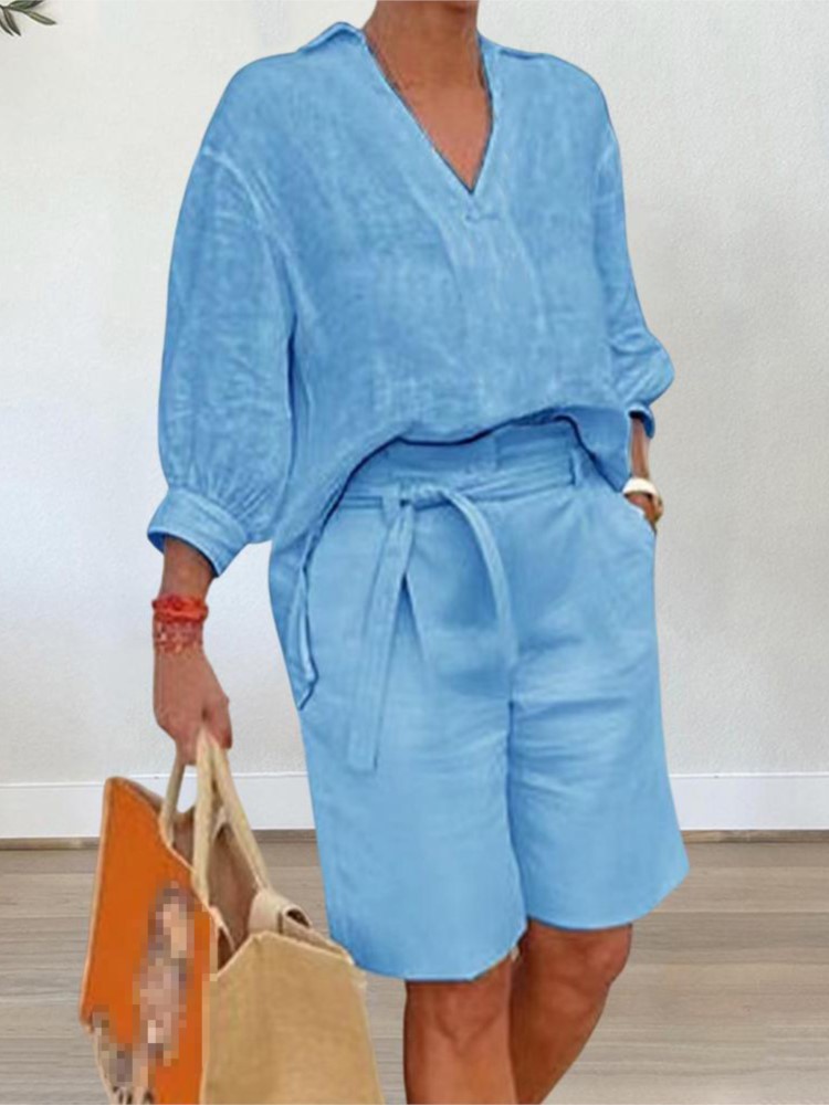 Women Suits Elegant Style Two  - Summer Linen Clothing For Women recension och pris
