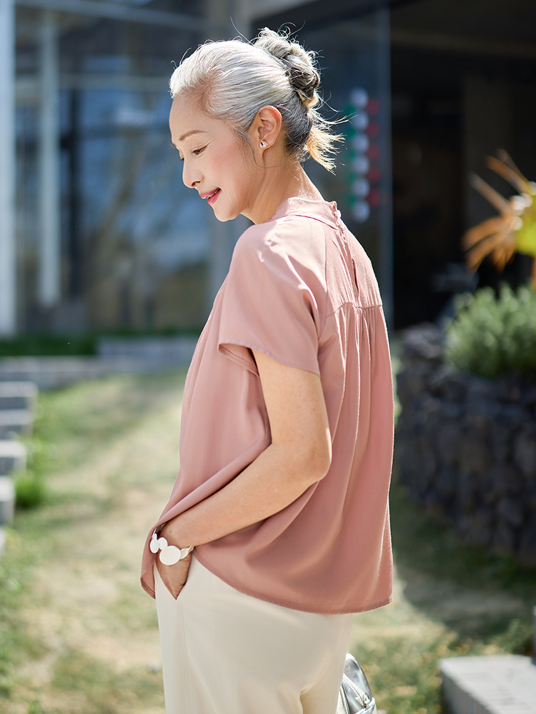 Muzhi Fashionable Short Sleeve - Summer Clothing For Women Over 50 recension och pris