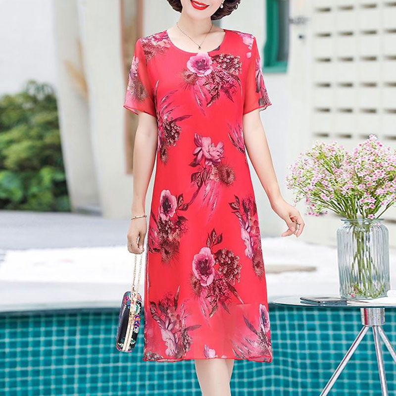 Fashion Irregular Midi Dress V - Summer Clothing For 60 Year Old Woman recension och pris