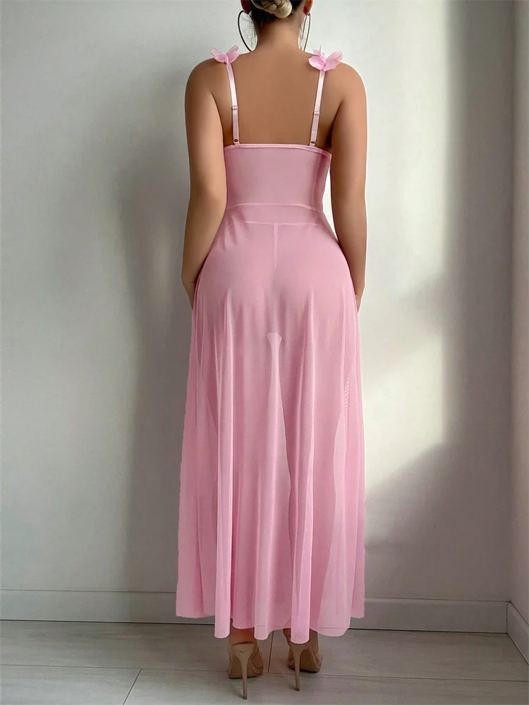 Pink Floral Sexy Nighties Wome - Summer Clothing Sale recension och pris