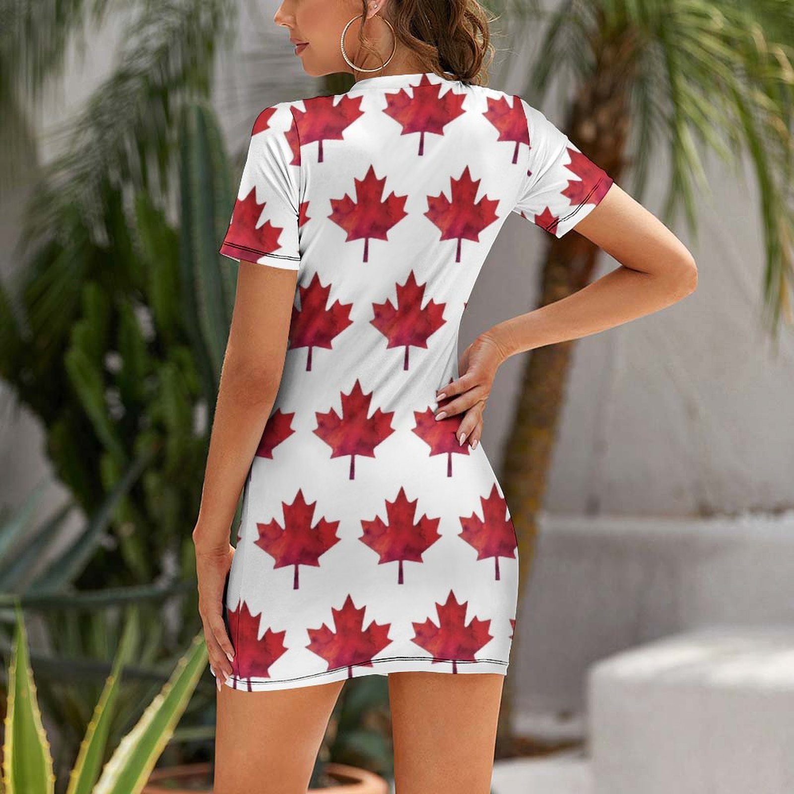 Canada Day Watercolour Maple L - Summer Clothing Women Canada recension och pris