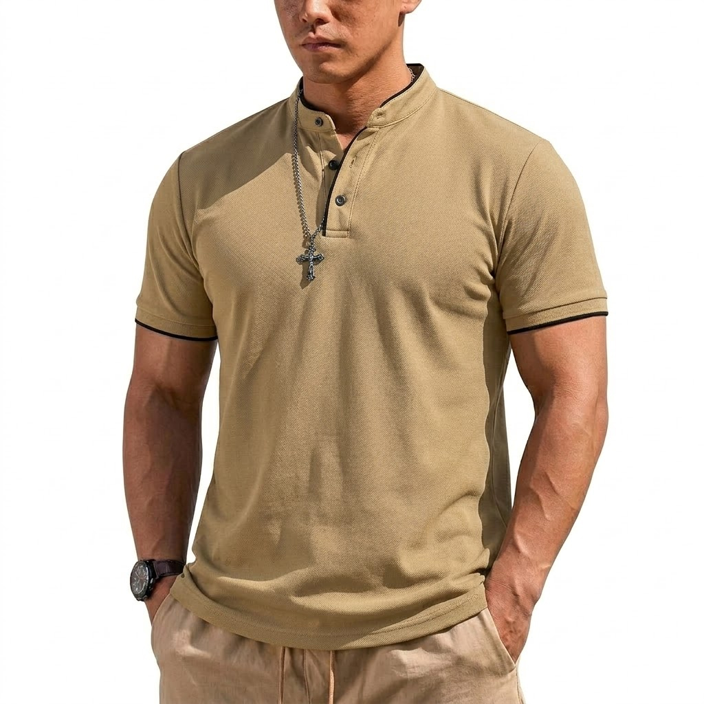 Summer Short Sleeve Henley Shi - Summer Clothing Line recension och pris