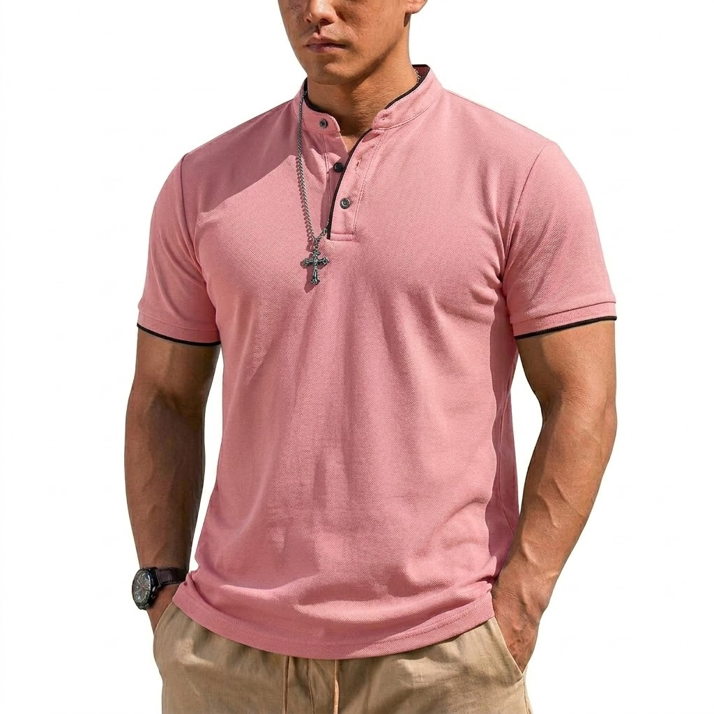 Summer Short Sleeve Henley Shi - Summer Clothing Line recension och pris