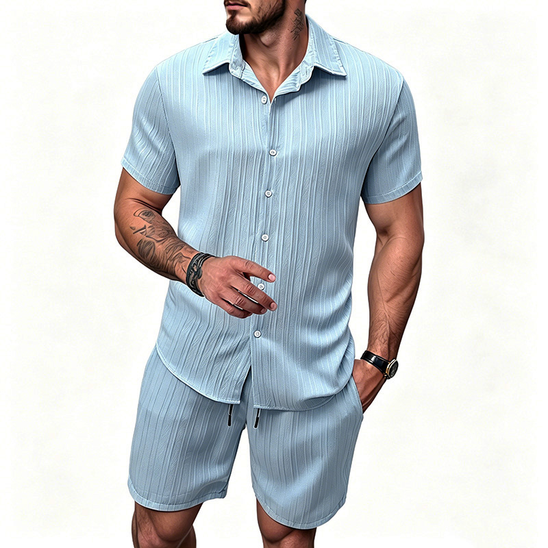 2026 New Men Vertical Wrinkle  - Summer Clothing Essentials recension och pris