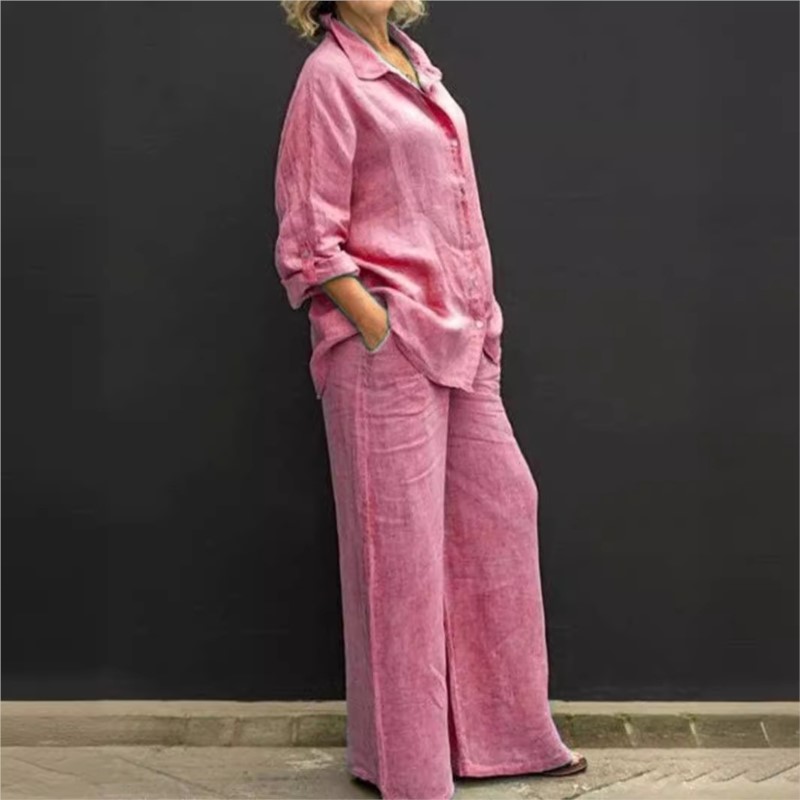 Two Pieces Set Autumn Vintage  - Summer Linen Clothing For Women recension och pris