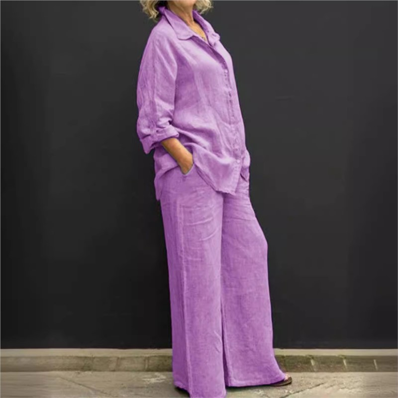 Two Pieces Set Autumn Vintage  - Summer Linen Clothing For Women recension och pris