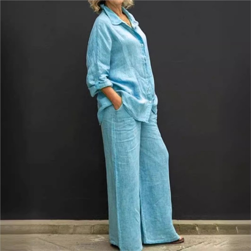 Two Pieces Set Autumn Vintage  - Summer Linen Clothing For Women recension och pris